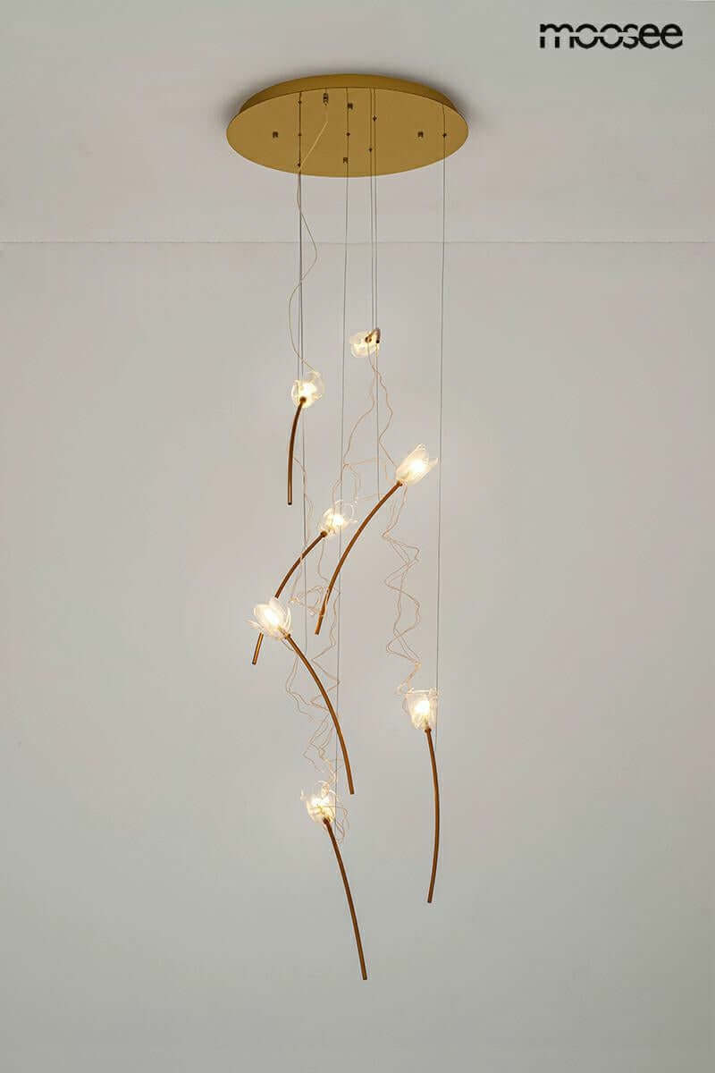 lampă suspendată Tulippe 7 Disc aurMobCenter