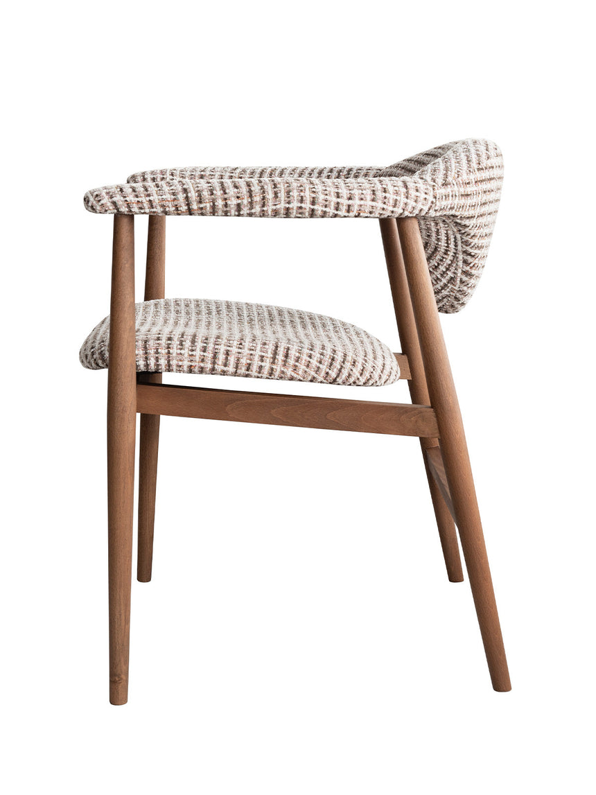 Scaun de dining Milo – larg 65 cm, tapițat