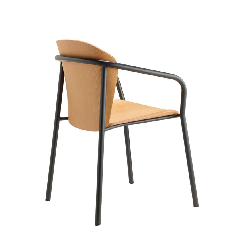 Scaun cu brațe Finn Metal Wood SCAB