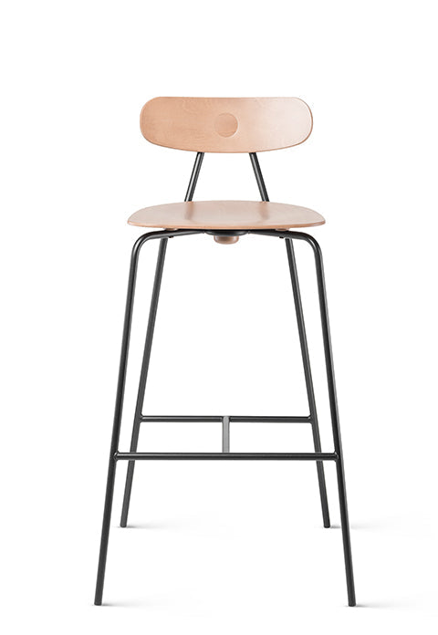 Scaun de bar Fameg Skool BSTM-2121 - cadru metal, lemn