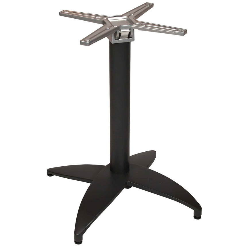 Set masă terasă Tora 3 piese – negru, blat Zinc 70×70