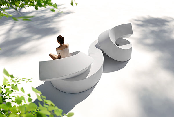 Element modular de ședere Twist – exterior, luminos