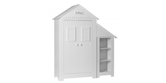 PI Marsylia 2 ajtós szekrény könyvespolccal gyerekbútor fehér színben