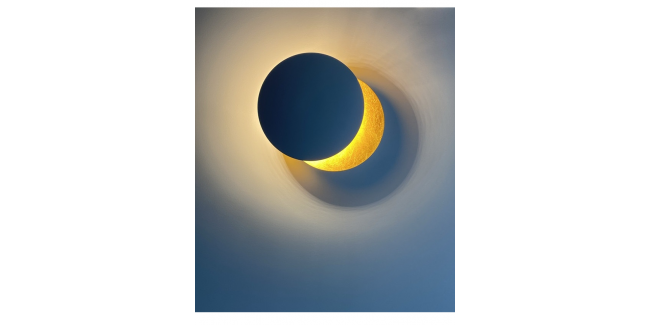 KH Eclise Aplica De Perete De culoare Negru-Auriu
