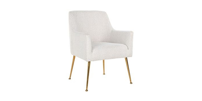NT Harper White scaun tapitat, elegant de calitate