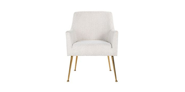 NT Harper White scaun tapitat, elegant de calitate
