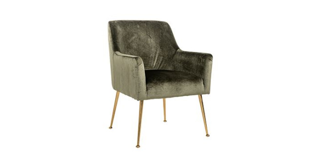 NT Harper Green scaun tapitat, elegant de calitate