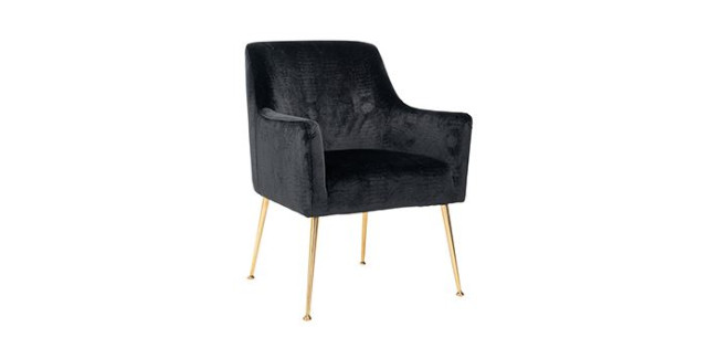 NT Harper Black scaun tapitat, elegant de calitate