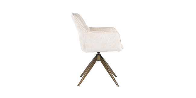 NT Aline White scaun rotativ, tapitat, exclusiv