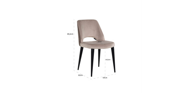 NT Tabitha Quartz Khaki / Stone scaun tapitat