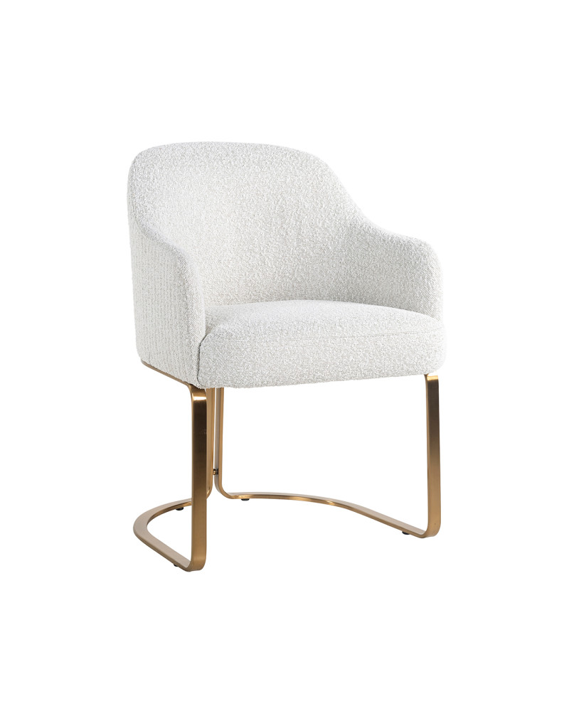 NT Hadley White / Gold scaun tapitat de design