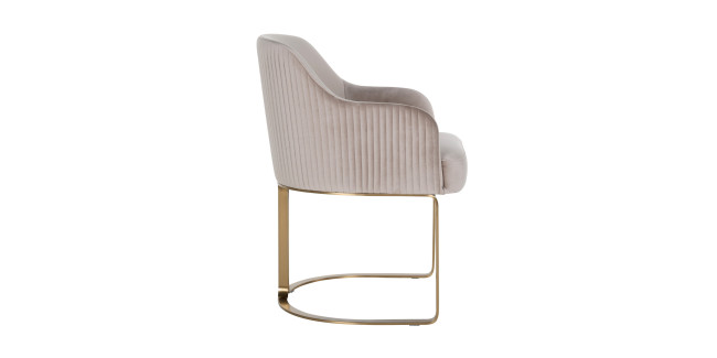 NT Hadley Khaki / Gold scaun tapitat de design