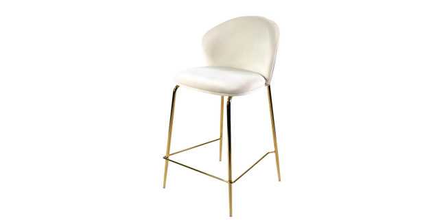 KL Lily scaun de bar confortabil de 65 cm, culoare crem