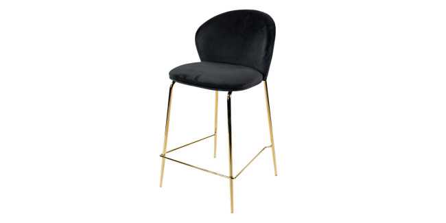 KL Lily scaun de bar confortabil de 65 cm, culoare negru