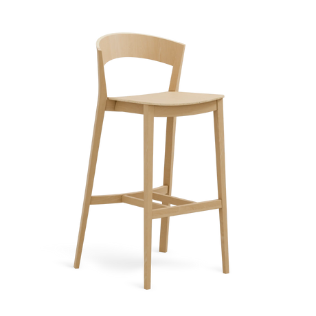 Scaun de bar Paged Archer H-4800 - spătar curbat din lemn