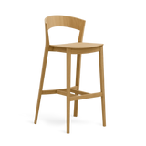 Scaun de bar Paged Archer H-4800 - spătar curbat din lemn