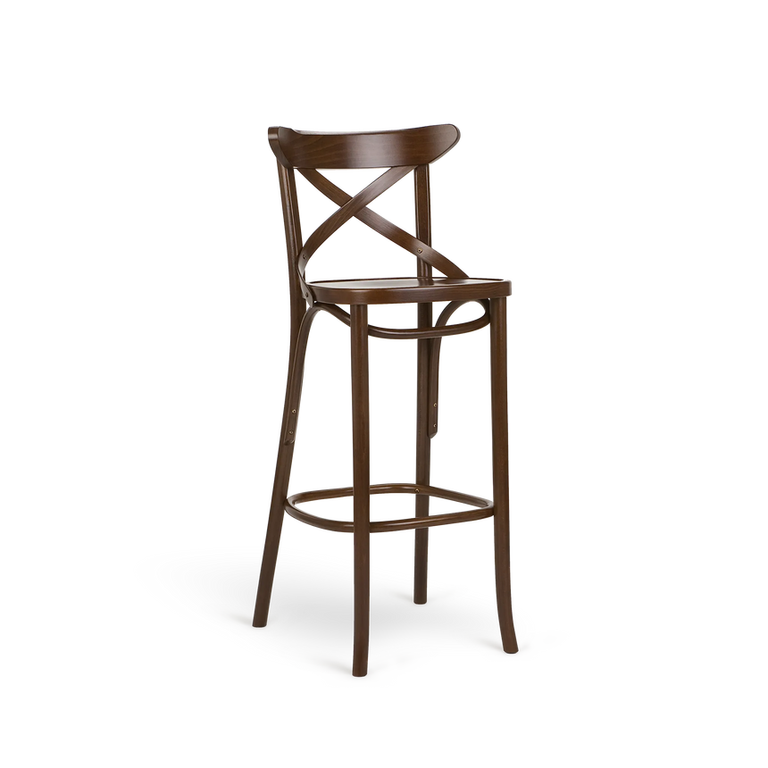 Scaun de bar Paged Classic H-1230 - fag curbat, 77 cm