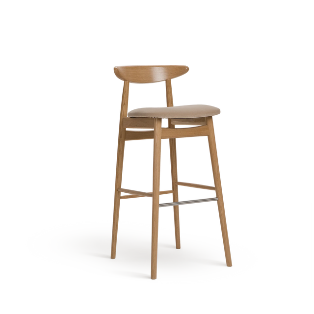 Scaun de bar Paged Yesterday H-4100 tapițat, 80 cm
