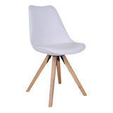 Scaun de dining Bergen – Alb