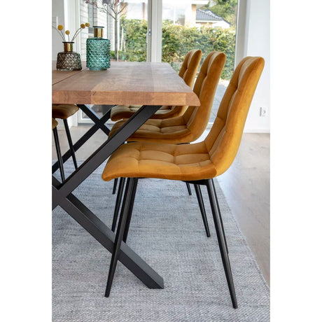 Scaun de dining Middelfart- culoare muștar