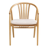 Scaun de dining Agustin – Stejar natur / șezut textil