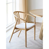 Scaun de dining Agustin – Stejar natur / șezut textil