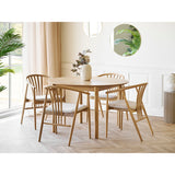 Scaun de dining Agustin – Stejar natur / șezut textil