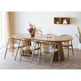 Scaun de dining Agustin – Stejar natur / șezut textil