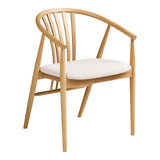 Scaun de dining Agustin – Stejar natur / șezut textil