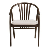 Scaun de dining Agustin – Stejar afumat / șezut textil
