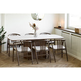 Scaun de dining Agustin – Stejar afumat / șezut textil