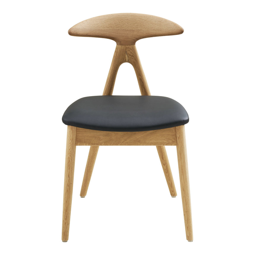 Scaun de dining Lanuza – Natur / Negru