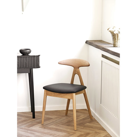 Scaun de dining Lanuza – Natur / Negru