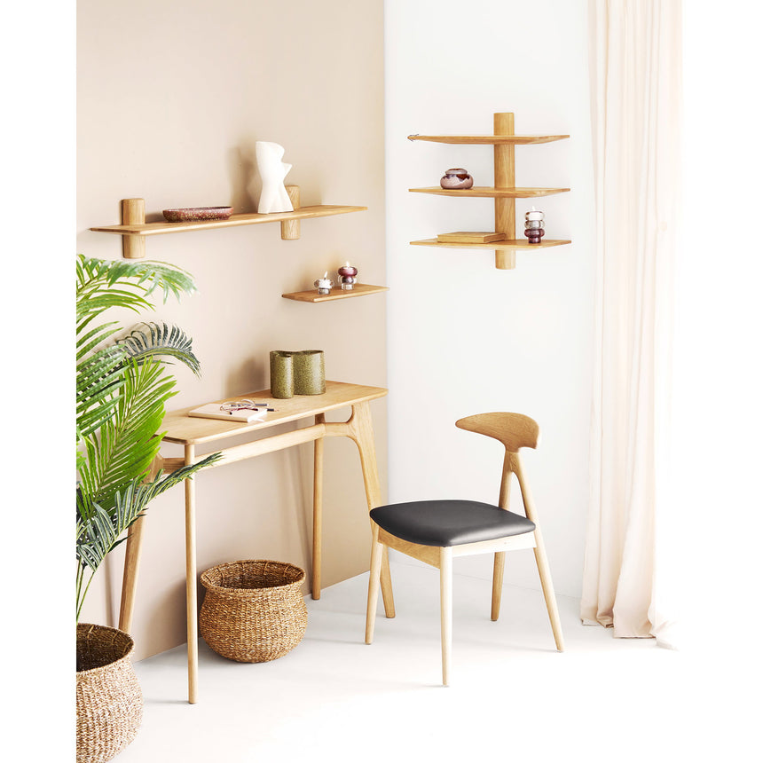 Scaun de dining Lanuza – Natur / Negru