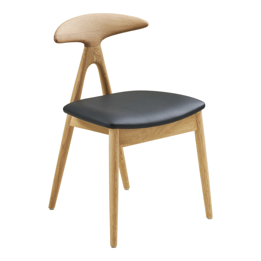 Scaun de dining Lanuza – Natur / Negru