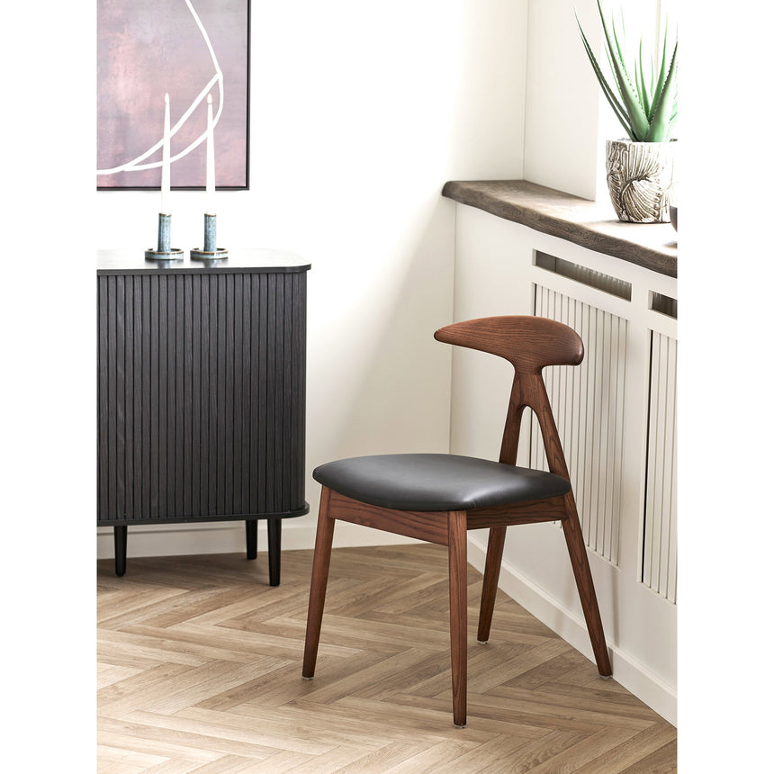 Scaun de dining Lanuza – Maro închis / Negru