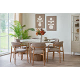 Scaun de dining cu brațe Levanto – Nisipiu / Natur