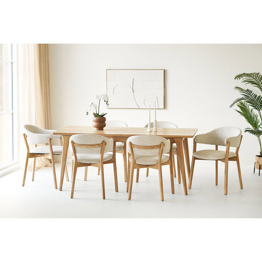 Scaun de dining cu brațe Dunkirk – Natur / Bej