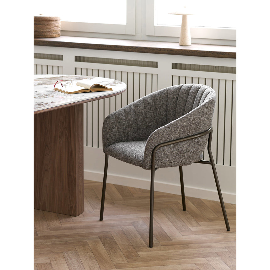 Scaun de dining Costa – Gri închis