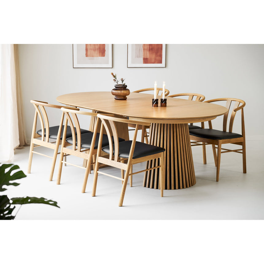 Scaun de dining Artenara – Natur / Negru