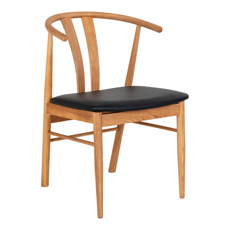 Scaun de dining Artenara – Natur / Negru