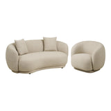 Set lounge Hawkes – canapea 2,5 locuri și fotoliu – Nisipiu