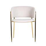 Scaun de dining Mia, culoare bej – catifea reiată