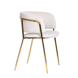 Scaun de dining Mia, culoare bej – catifea reiată