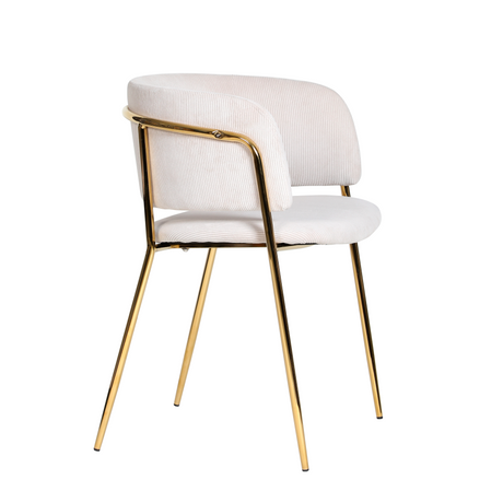 Scaun de dining Mia, culoare bej – catifea reiată