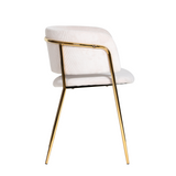 Scaun de dining Mia, culoare bej – catifea reiată