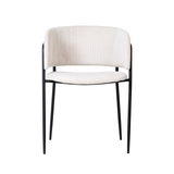 Scaun de dining Liam, culoare bej – catifea reiată