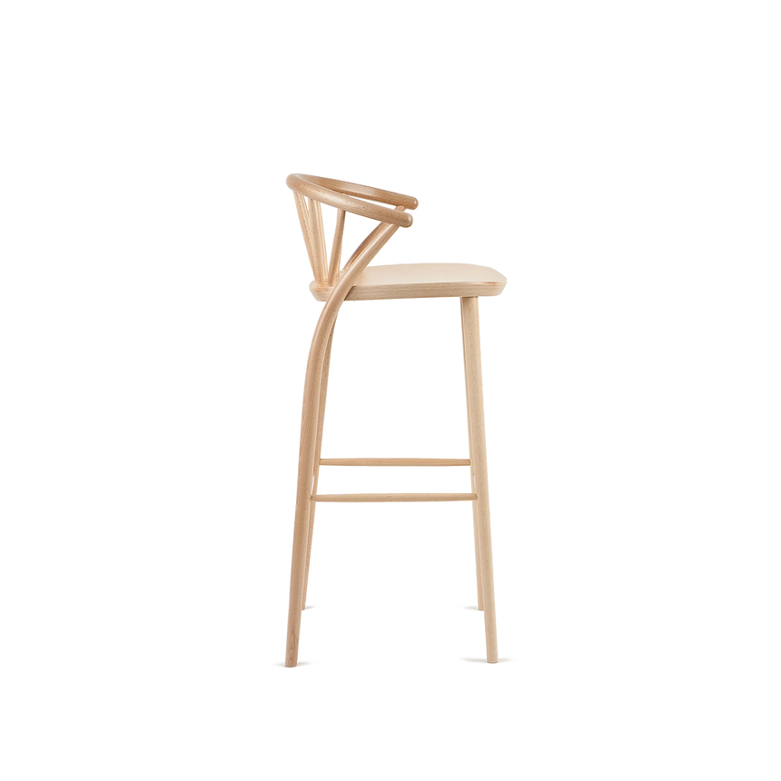 Scaun de bar Paged Sudoku H-9820 - spătar cu șipci, 78 cm