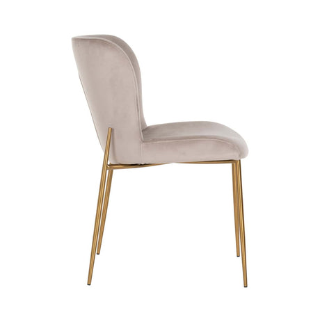 Scaun dining Richmond Odessa kaki catifea, ignifug (set 2 buc.)