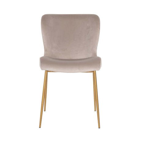 Scaun dining Richmond Odessa kaki catifea, ignifug (set 2 buc.)